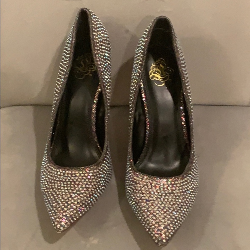 Rhinestone pumps